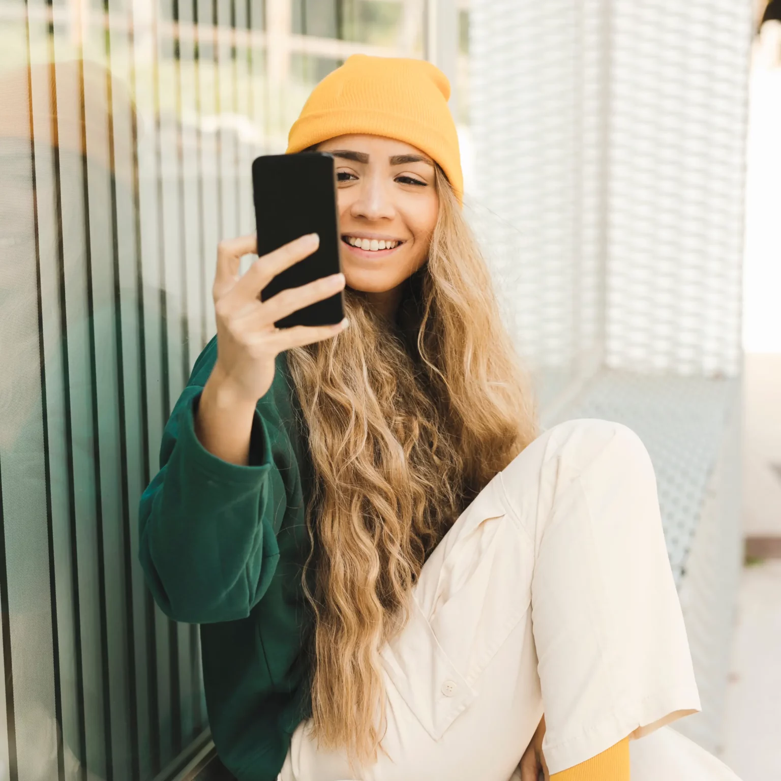 Woman with a smartphone